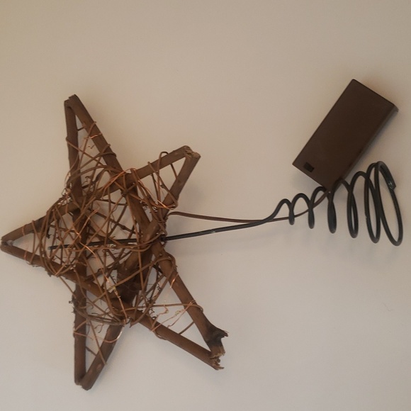 🤯3/$12 Wooden Star Tree Topper Christmas Tree Cooper Coil - Picture 4 of 5